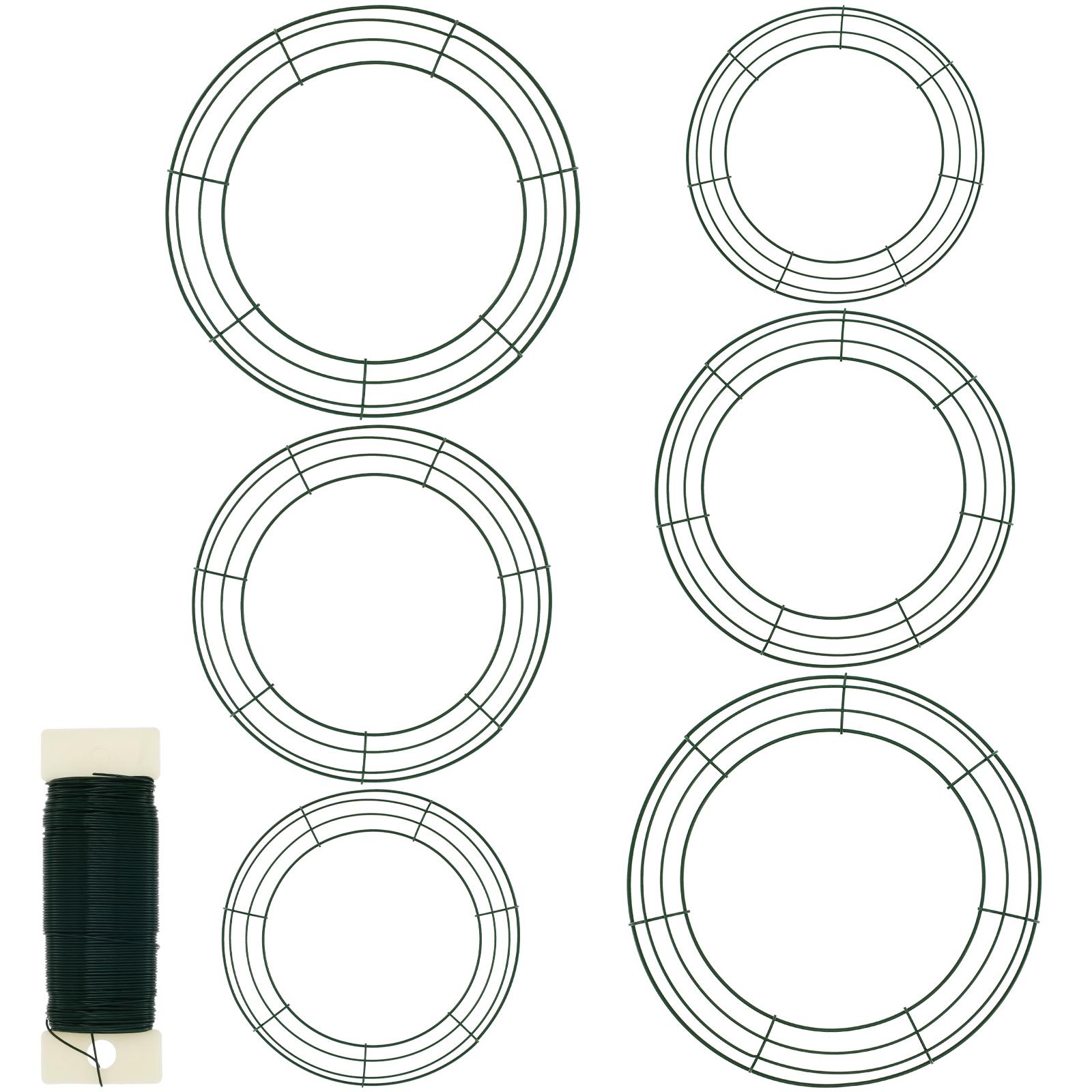 

6 шт. каркасы для венков, кольца для изготовления венков 20/25/30 см, рождественский венок, венок на День благодарения, осенний венок, DIY домашний декор для двери, стены, улицы зелёный