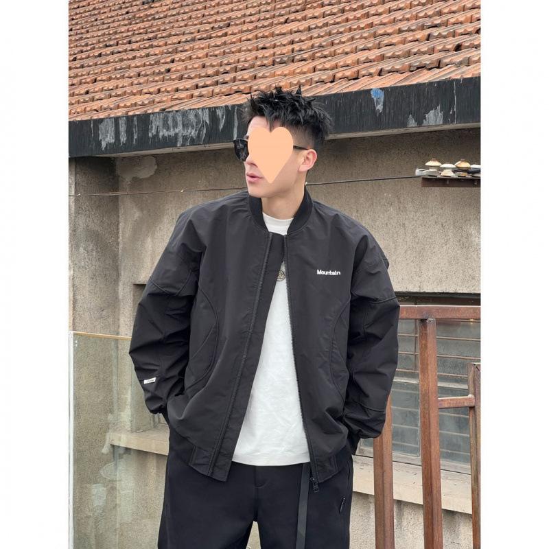 

Men s Baseball Jacket Spring Autumn Spring Workwear New Loose Casual Jacket M