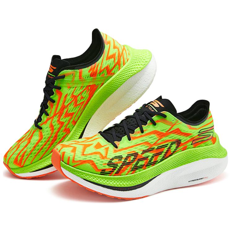 Skechers Mens Go Lightweight Comfortable Durable Breathable Low-Top Running Shoes Men sneaker Green Orange 246063-GROR
