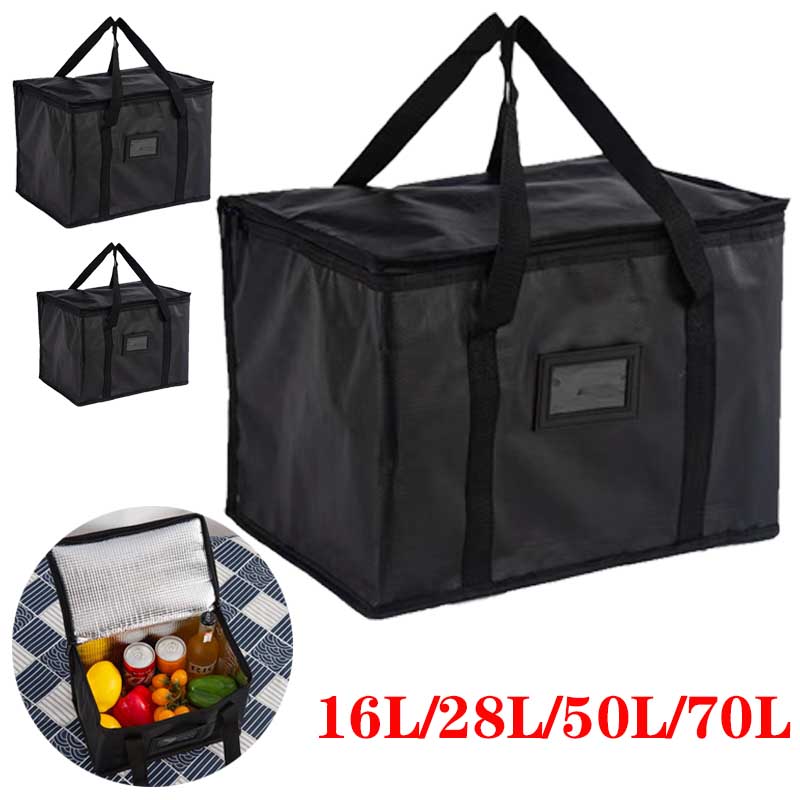 Sac Glacière Thermique Isolé 70L Isolation Pour Garder Froid Grande Capacité Sac à Déjeuner Portable Fermeture Éclair Pique-Nique Camping Papier Aluminium Sac Alimentaire