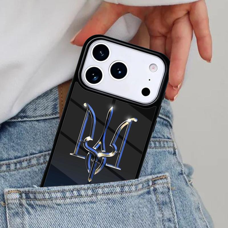 U-kraine Tryzub Flag soft Phone Case for iPhone 17ProMax 12 13 14 15 16e 17 Pro Max Plus Air Cover