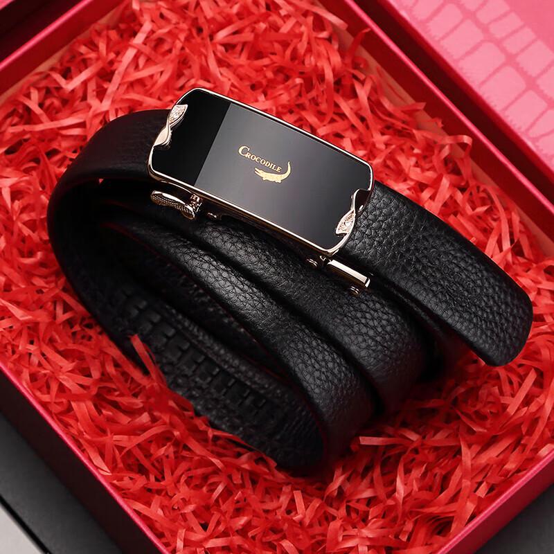 

Crocodile Brand Women s First-Layer Cowhide Automatic Buckle Belt 110cm (Adjustable)