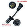 EgoTrailer Anhängerstecker Adapter 13-polige Anhängersteckdose auf 7-poligen Wohnmobil-Stecker Stecker Anhänger Boot LKW Anhänger Teile