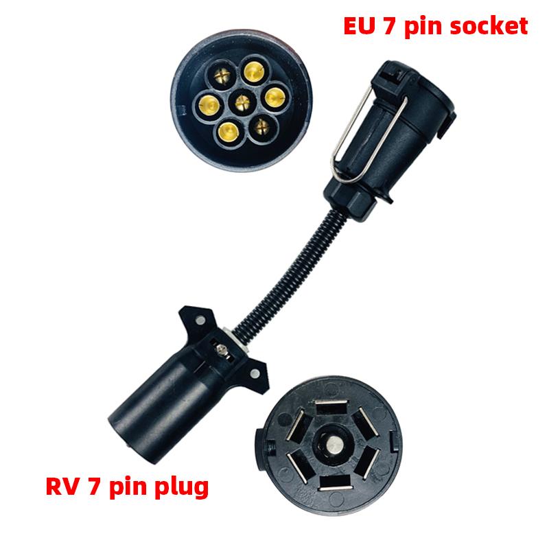 EgoTrailer Anhängerstecker Adapter 13-polige Anhängersteckdose auf 7-poligen Wohnmobil-Stecker Stecker Anhänger Boot LKW Anhänger Teile