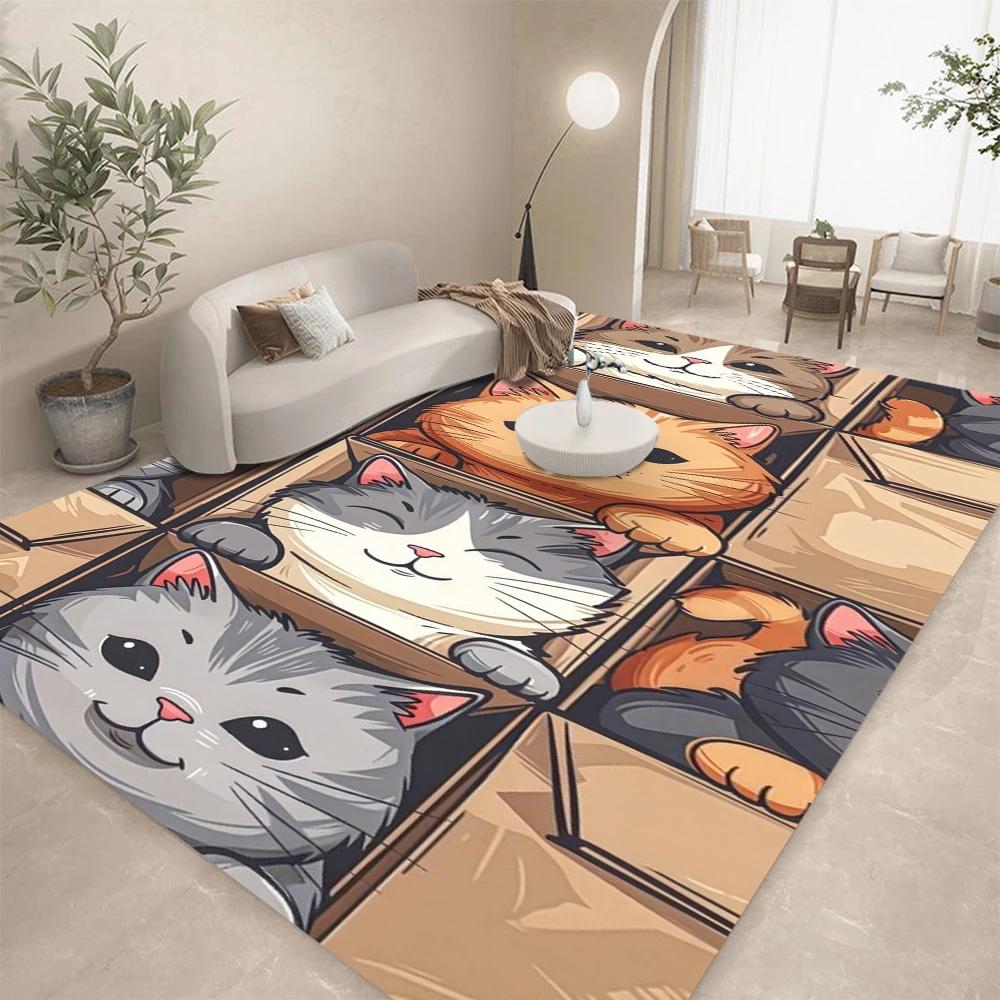 Many Cute Cats Children's Bedrooms Bedside Decorations Carpets Living Rooms Sofas Carpets Leisure Coffee Tables Mats Carpets