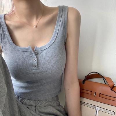 Damen Sommer Slim-Fit Sportweste - Weiß, Ärmellos, Kurz