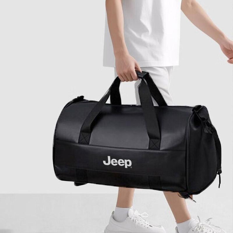 Jeep Large Capacity Short Trip Handheld Daily Business Bag Swimming Fitness Sports Shoulder Bag Unisex Travel Bag Black PP51X04253