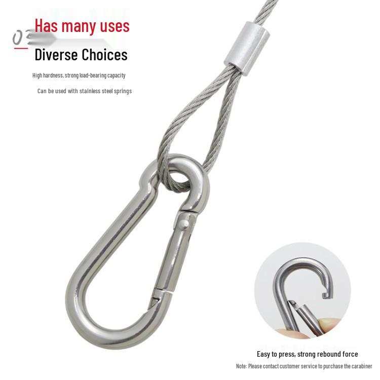 Adjustable Steel Wire Rope Hanger for Lamps, Paintings, and Exhibitions