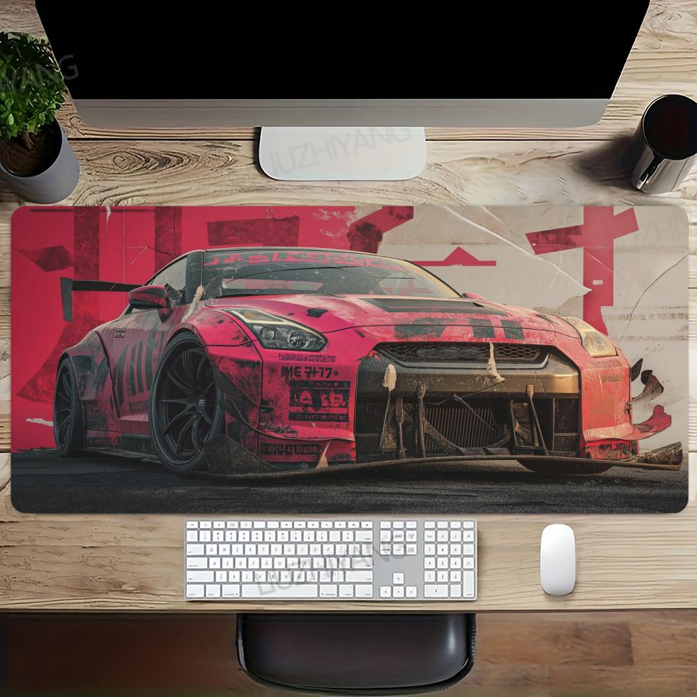 Retro Sports Car Mouse Pad Large Gaming Accessory XXL Game Rubber Deskmat HD Non-Slip Computer Keyboard Mat Laptop Long Mousepad