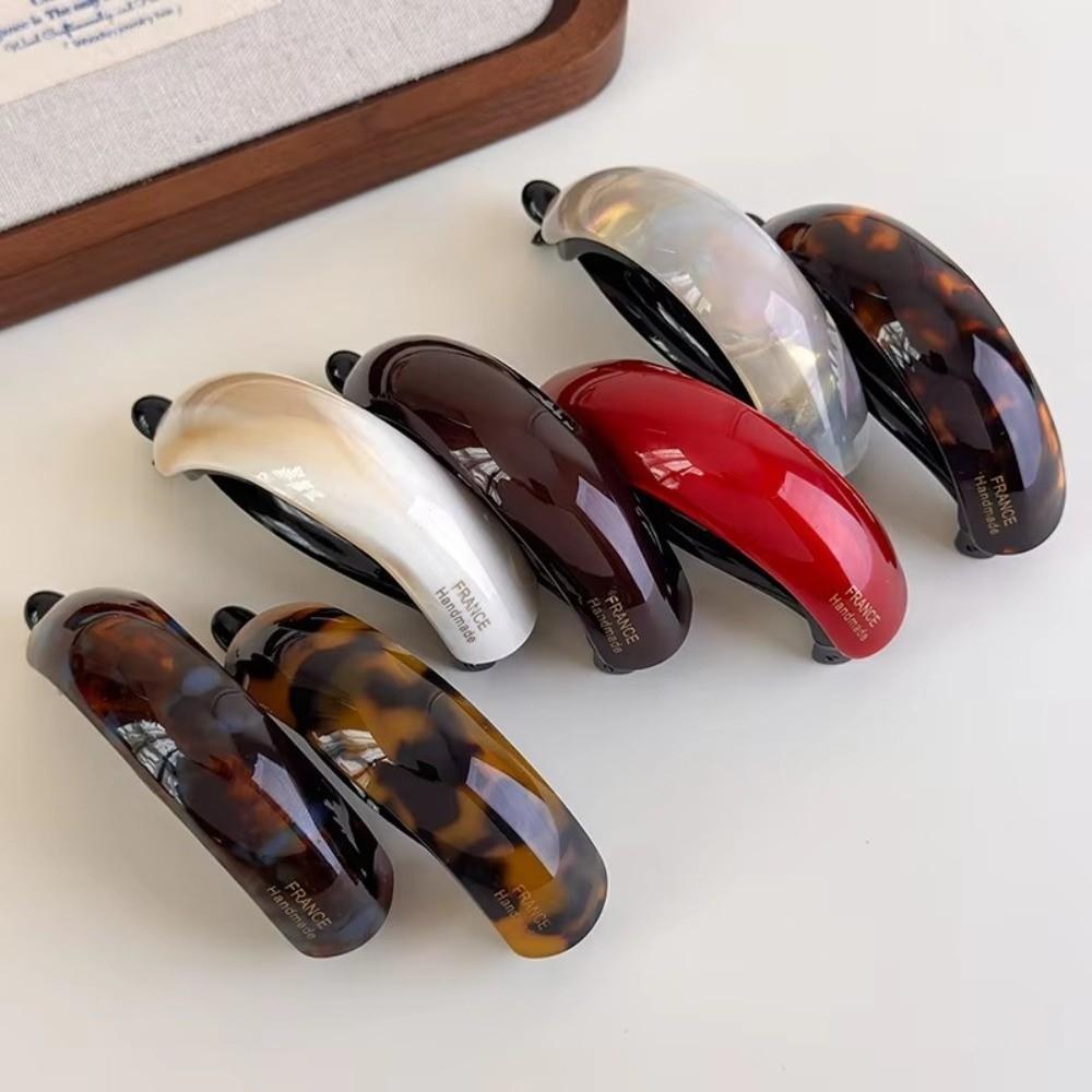 Simple Temperament High Ponytail Buckle Clip Acetate Twist Hair Clips  Women Girls Gift