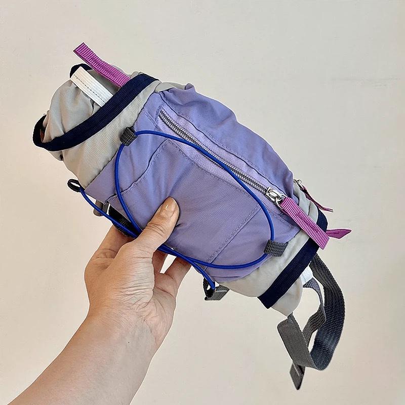 Rucksack für Damen Leichtgewicht Kontrastfarbe Bergsteigerrucksack Wandern und Radfahren Große Kapazität Schultasche