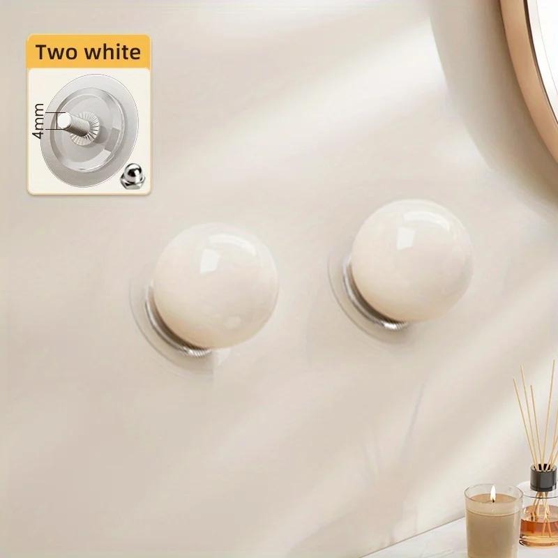 

2-Pack No-Drill Door Knob Balls - Anti-Slip Pull & Toilet Lifter, Self-Adhesive No-Drill Installation, Cabinets, Dressers