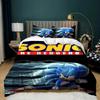 Exquisite 3D Cartoon S-Sonics Wallpaper Anime Digital Printing Bedding Set Duvet Cover Pillowcase Youth Kids Girl Boys Gift
