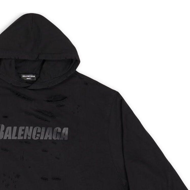 Balenciaga Caps Destroyed Oversize Fit Hoodie 659403TKVB61781