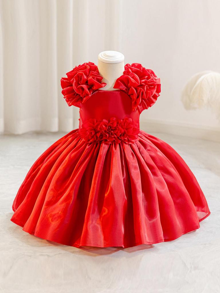 Toddler Fluffy Tulle Birthday & Wedding Princess Flower Girl Dress