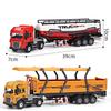 Children's Alloy Truck Transport Truck Toy Boy Engineering Trailer Tipping Bucket Oil Tank Semi-trailer Car Model