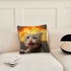 Funny Cat Volcanic Eruption Cushion Cover Pillow Cover Decoration Room Home Sofa Living Office Car Nordic Simplicity
