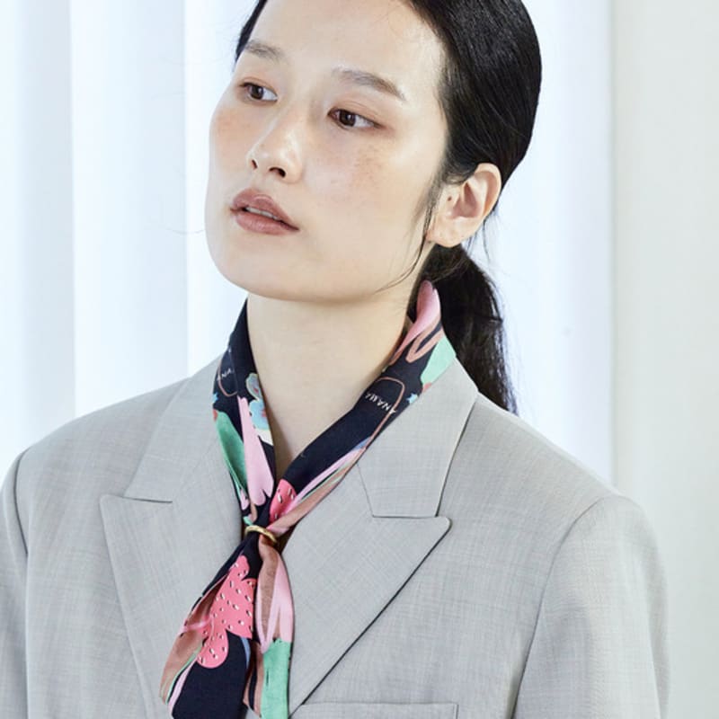 ANA MAISON Neo Luxury Look Silk Twilly Scarf [PMT-1393]