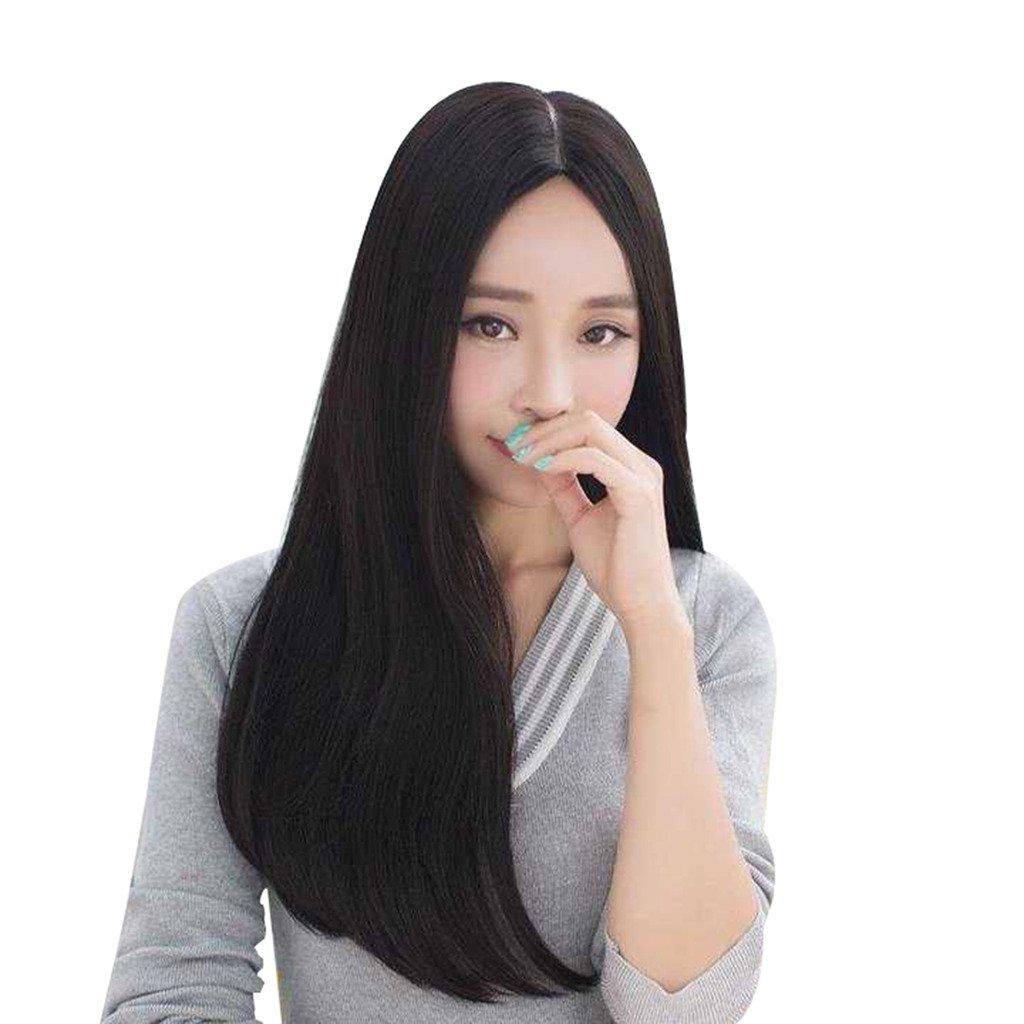 

Remeehi Women s Full Wig, Long Wig with Center Parting and Long Bangs, Super Natural Straight Wig, Popular Fashion Style, Available in 3 Colors