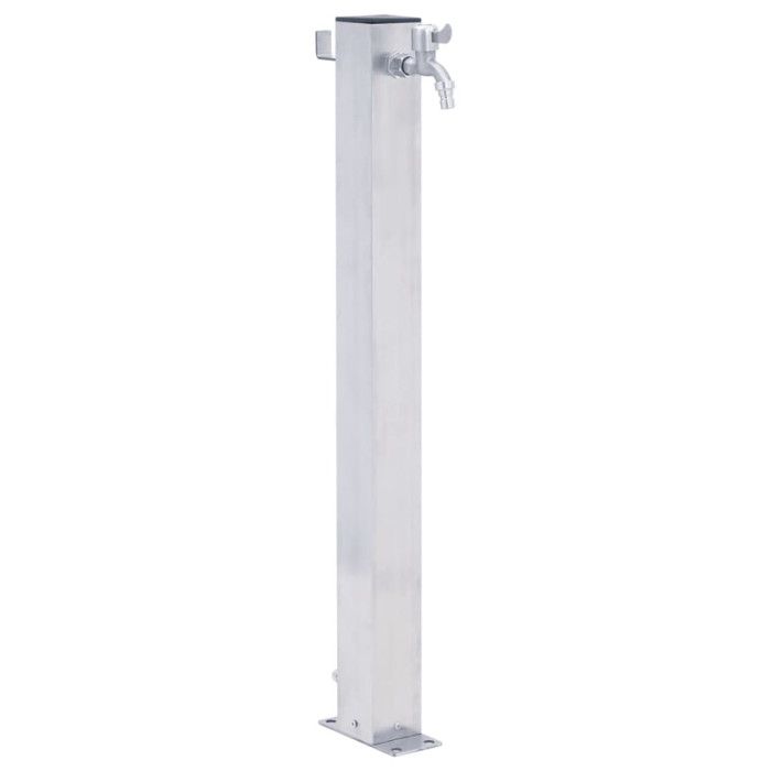 Colonne à eau de jardin - Inox - 40 cm - Robuste - Résistant à la corrosion - Pratique