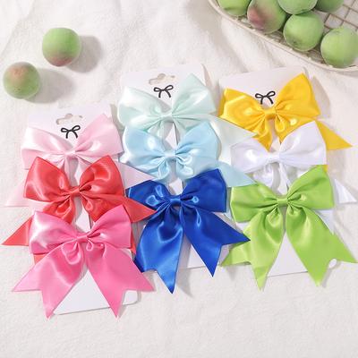 2/3 Stück/Set Hübsche einfarbige Schleifen-Haarspange für Kinder Mädchen Haarnadeln Haarspangen Handgefertigter Kopfschmuck Baby Haarschmuck