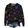 Women's Casual Long Sleeve Halloween Print Crewneck Sweatshirt