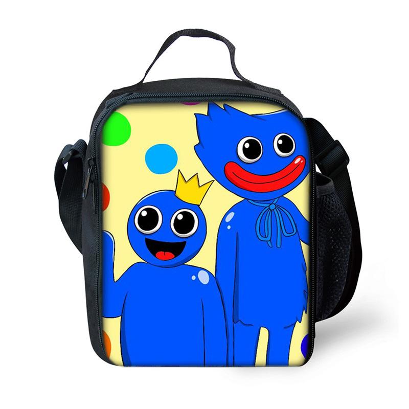 Rainbow Friends Rainbow Friends Lunch Bag Elementary School Picnic Bag Cartoon Shoulder Bag Satchel
