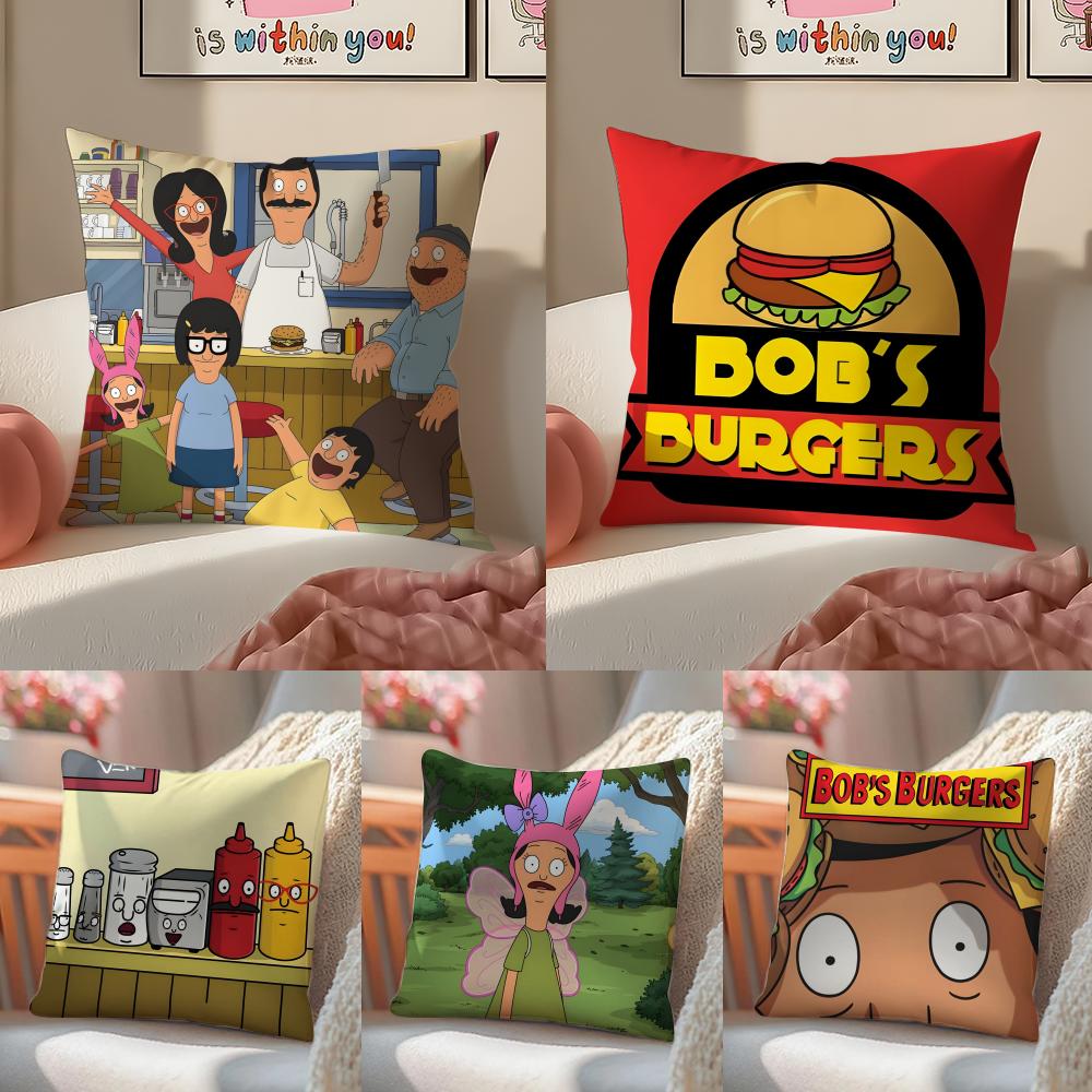 Sitcom Cartoon B-Bobs Burgers Pillow Case Pattern Printed Pillowcase For Living Room Sofa Cushion Cover & Bedroom Decor