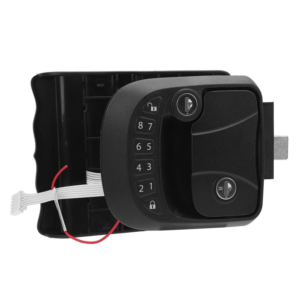 RV Door Lock Latch Keyless Entry Remote Control Keypad Zinc Alloy Trailer Door Latch for Trailers Motorhomes Left Side