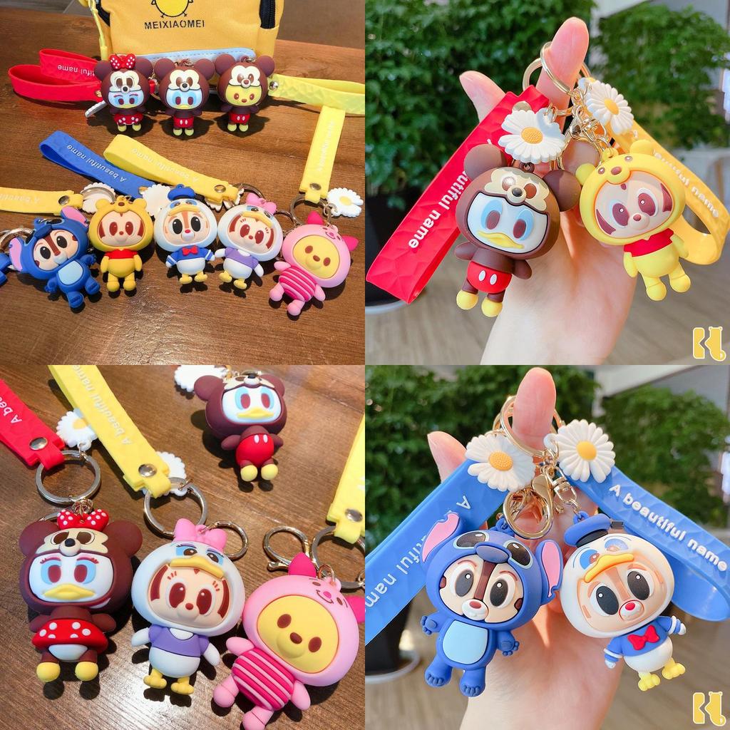 Creative Cartoon Squirrel Stich Keychain Cute Pvc Bag Pendant For Couples