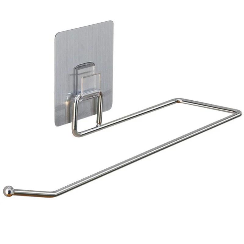 

Металлический настенный держатель из нержавеющей стали для дома, настенное хранилище, липкий крючок, полка для полотенец, держатель для туалетной бумаги, держатель для тряпок серебряный