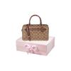 Coach Rowan 27 Printed PVC Boston Bag Women handbags Khaki 83607-IME74