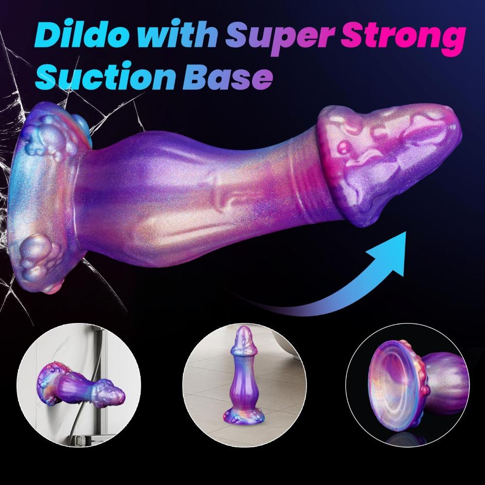 Liquid Silicone Anal Plug Dildo - Alien Shape Dual-Use Sex Toy for Men Women, G-Spot & Prostate Massager for Intense Orgasms