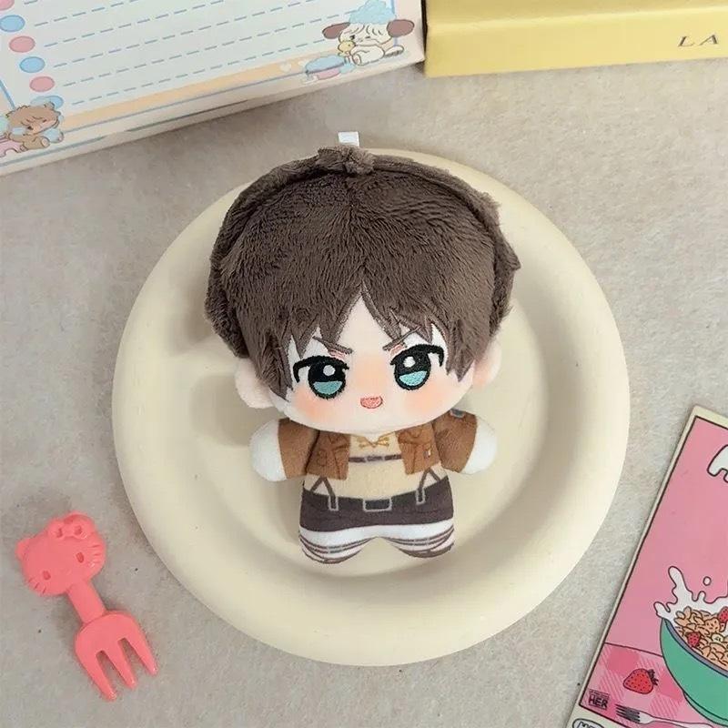 Automobilio raktų pakabukas Anime Eren Jaeger Medvilninis Cosplay Levi Ackerman Raktų pakabukas 10cm Pliušinis žaislas
