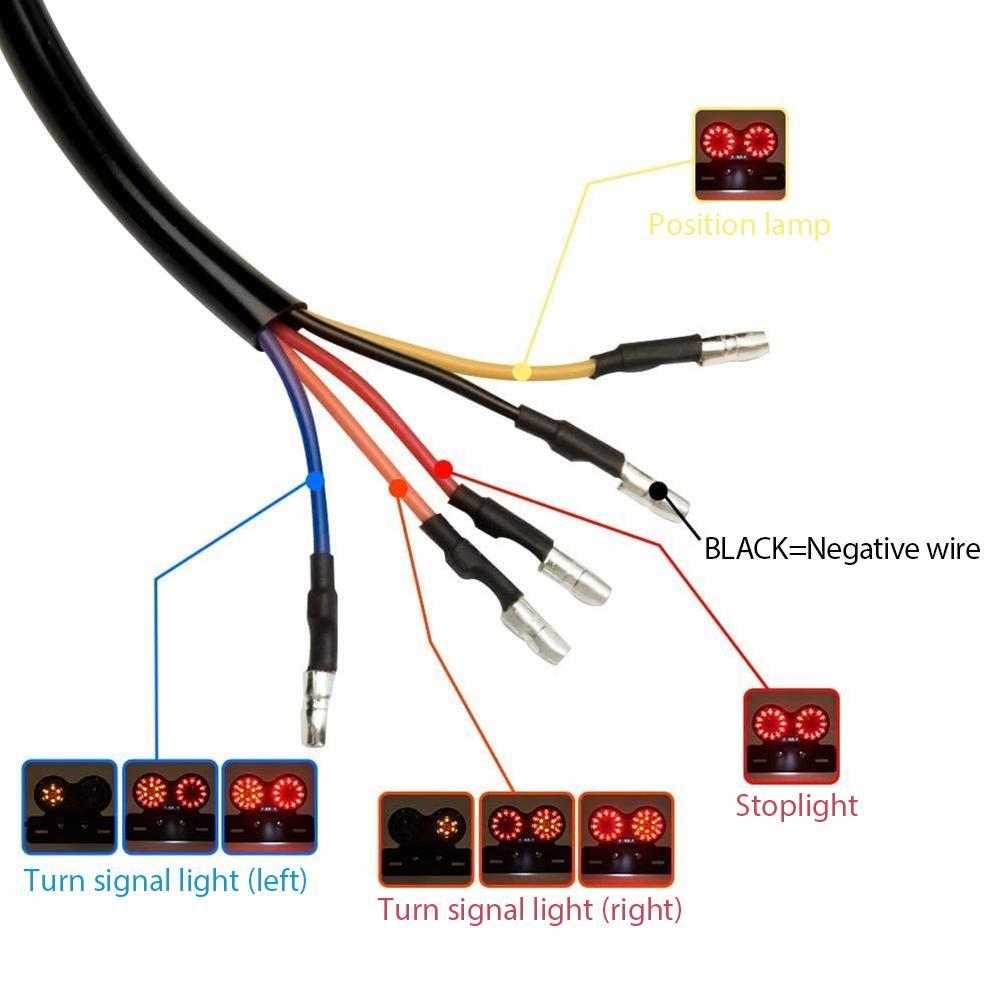 Motorcycle LED Brake Tail Light Turn Signal License Plate Motorcycle Tail Light