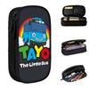 Aesthetic Pencil Case Tayo The Little Bus Pencil Box School Pencil Cases Boy Girl Double Layer Graphic Stationery Organizer
