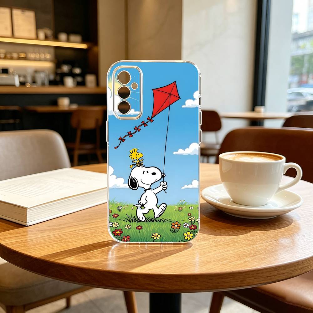 Cartoon Z-S-noopy-PC  Phone Case For SamsungA10,12,20,21S,30,31,40,50,51,52,70,71 Transparent Cover