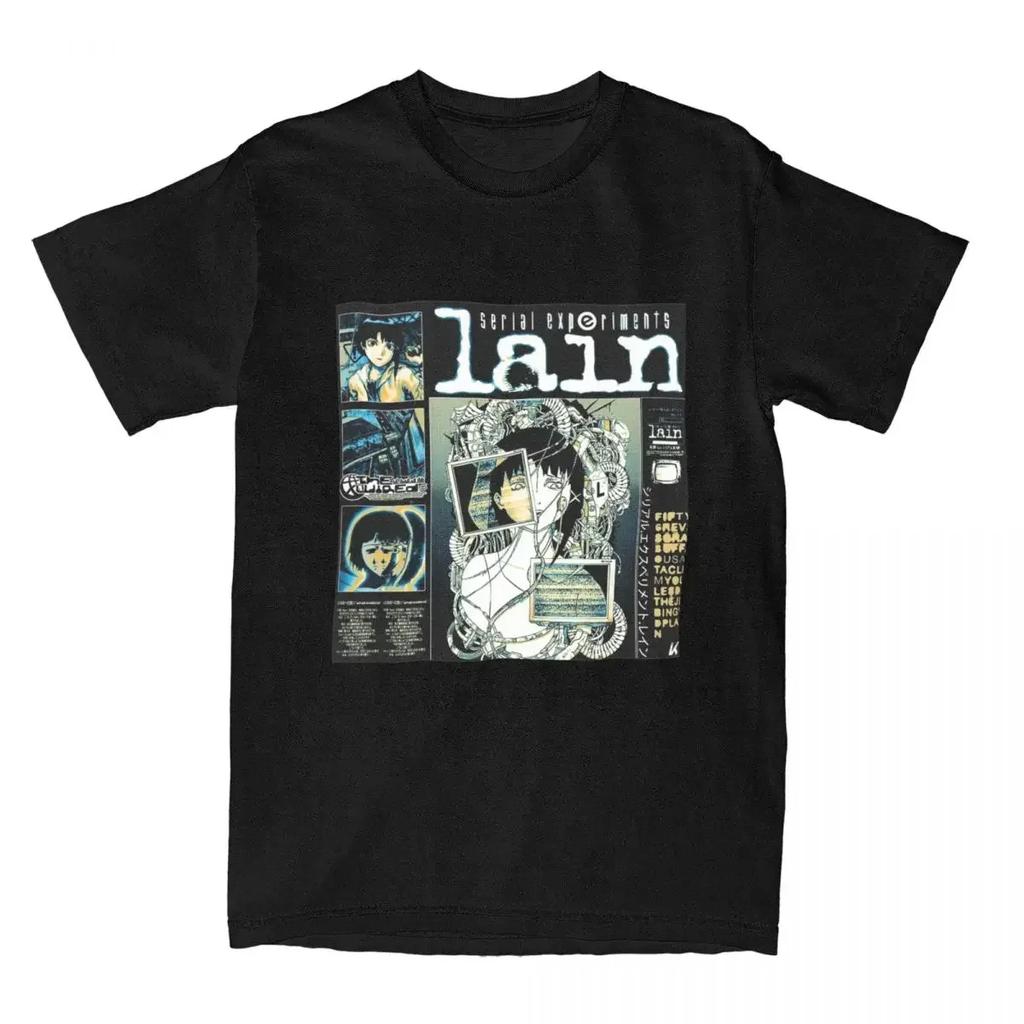 Women's Serial Experiments Lain 90s Sci Fi Anime T Shirt Pure Clothes Vintage Short Sleeve O Neck Tees Party T-Shirt Fashion Y2K