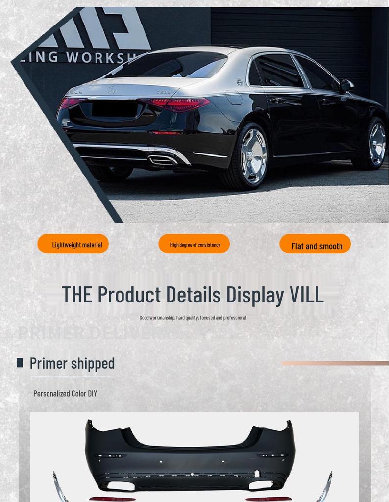 Leishuo ABS+PP Body Kit for Mercedes-Benz S-Class W223: Maybach Style Upgrade
