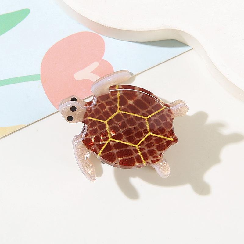 Presilha de Garra de Acetato de Animal Marinho Fofo: Concha, Golfinho, Estrela-do-mar, Design de Cachorrinho