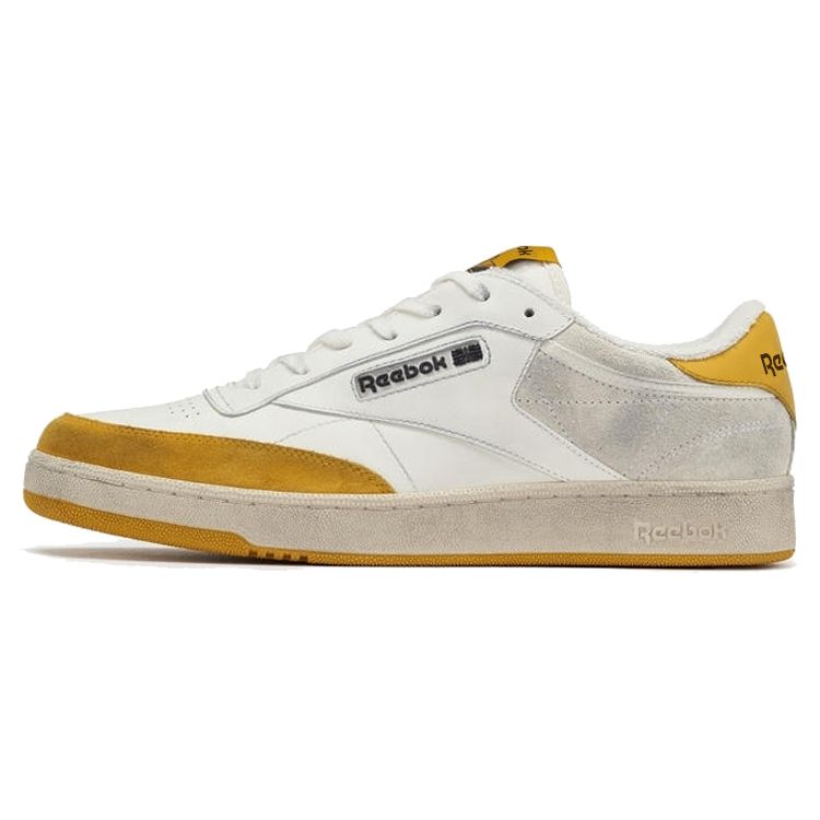 Reebok Club C Low Top Sneakers Unisex White Yellow RMIA011C99LEA0050122 42
