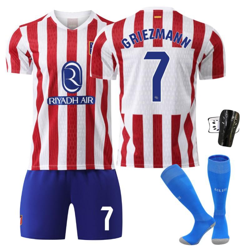 

2025-26 Atletico Madrid Home No. 7 Gretzman Jersey Children s Clothing Football Uniform Set 19 Alvarez S