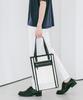 Sperone Cowhide Trimmed Canvas Tote Bag