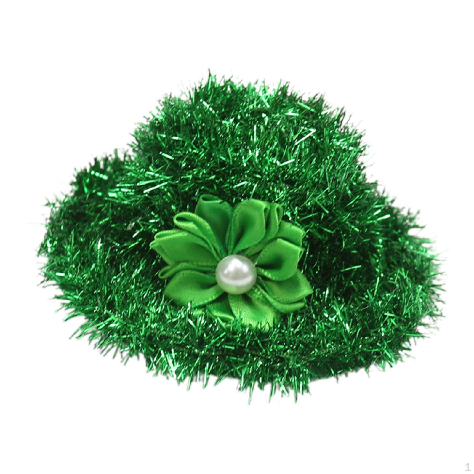 

Заколка для волос на День святого Валентина, зеленая заколка для фестиваля для женщин и девочек, декор для костюмированной вечеринки, праздничная шляпа Flower