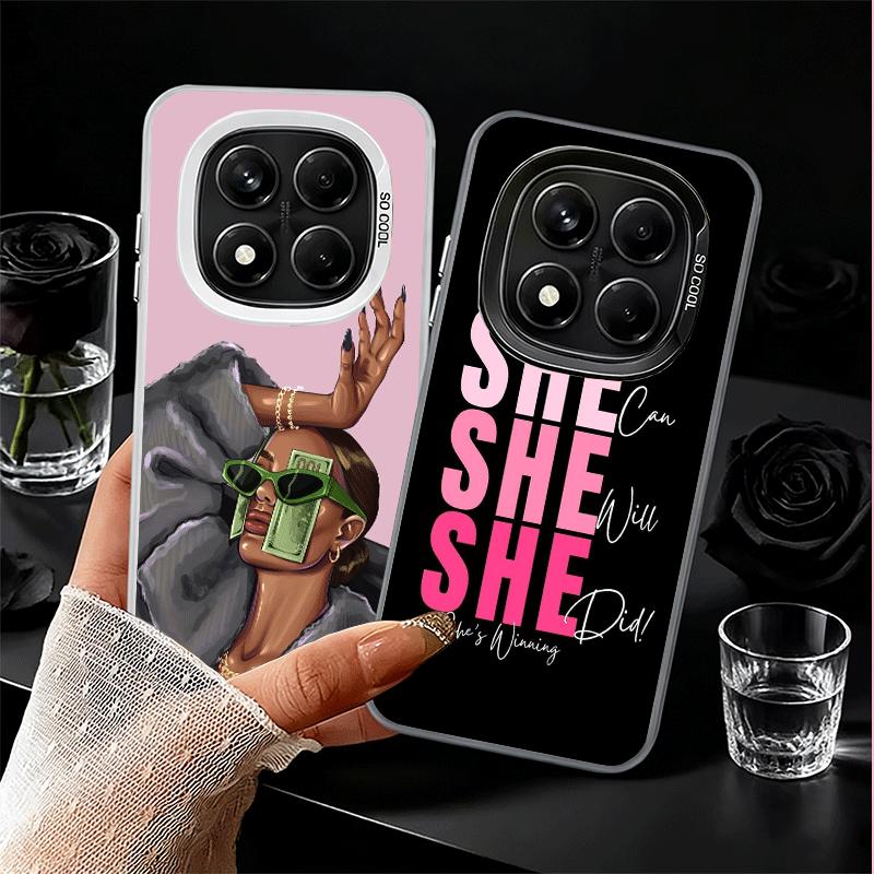 Girl Boss Lady Pink Soft Phone Case for Xiaomi Redmi Note 13 14 15 Pro Plus 12S 12 11S 11 11T 10S 10 Shockproof Cover Back Shell