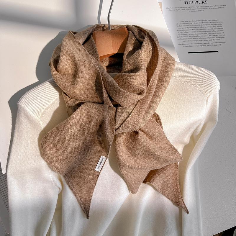 Korea Styles Simple Scarf Triangular Women Winter Warm Solid Color Headscarf Shawls Neckerchief Hijab Wraps Scarves