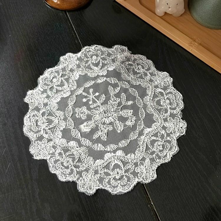 

Европейский подстаканник подставка под тарелку кружево вышивка коврик для стола кофе чай лампа массив дерева мебель противоскользящая подкладка ювелирные изделия ткань Рождество 20x20cm