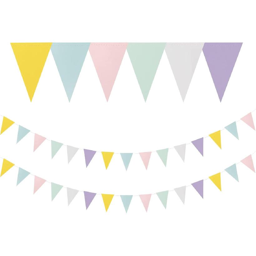 Navy-Blue White-Gold Party Decorations Banner - 2 Pack Men Birthday Graduation 2025 Glitter Sprinkles Paper Pennant Triangle Flags, Fathers Day