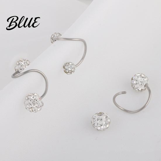 Sturdy Earring 1Pc Piercing Faux Crystal Tragus Studs