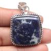 Pendant Sodalite Gemstone Valentine'Day Ethnic Silver Jewelry 2.5"